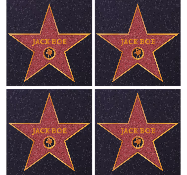 Hollywoodska zvezda z imenom geek coasters - TenStickers