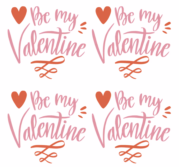 Grafika valentinovega srca podstavek za kozarce s citati - TenStickers