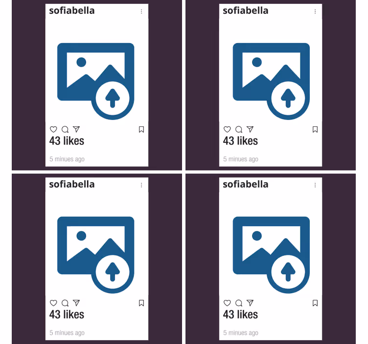 Instagram s podstavki za fotografije in besedilo po meri - TenStickers