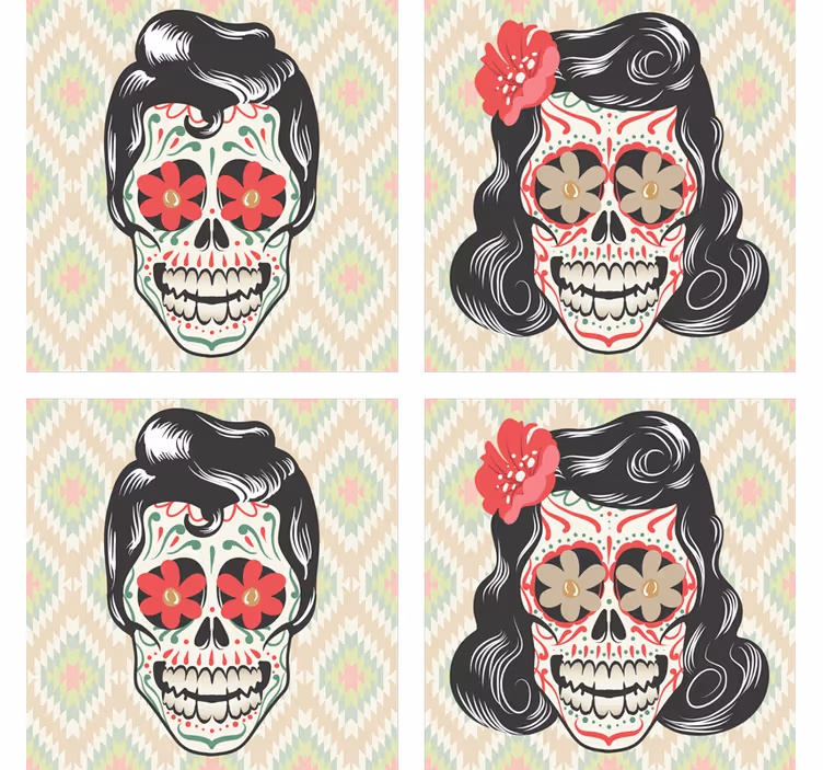 Lobanje halloween pijejo podmornice - TenStickers