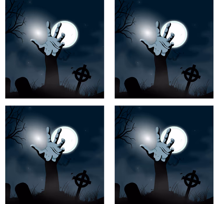 Creepy graveyard hand podstavek za kozarce halloween - TenStickers