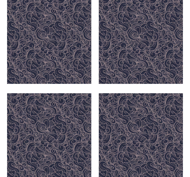 Intricate abstract pattern podstavki s teksturnim učinkom - TenStickers