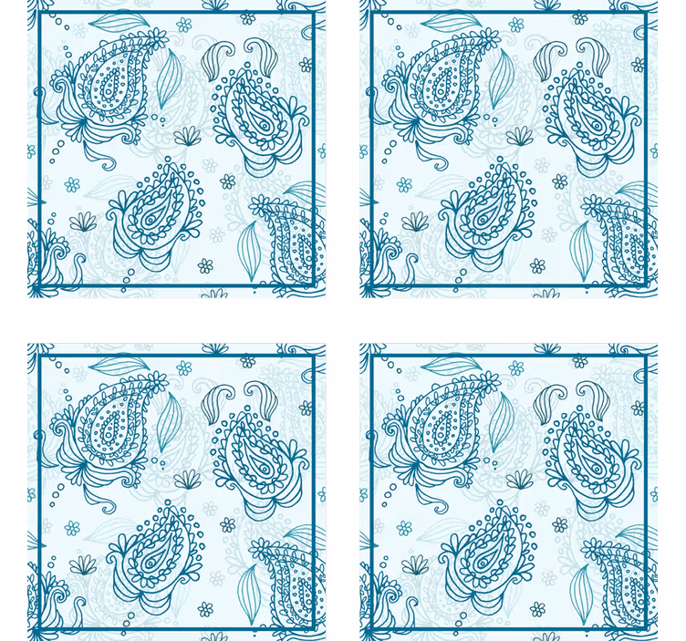 Floral print motif podstavki s teksturnim učinkom - TenStickers
