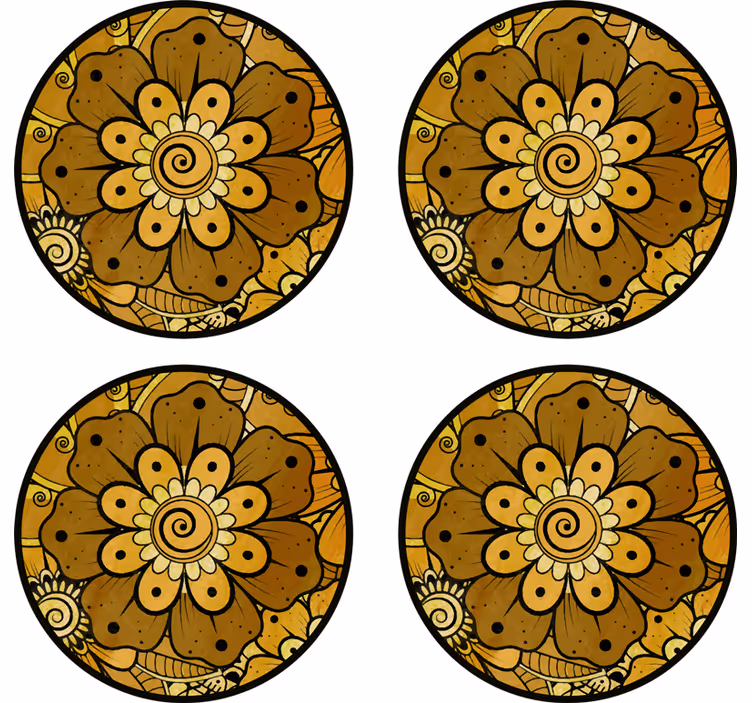 Intricate floral pattern podstavki s teksturo - TenStickers