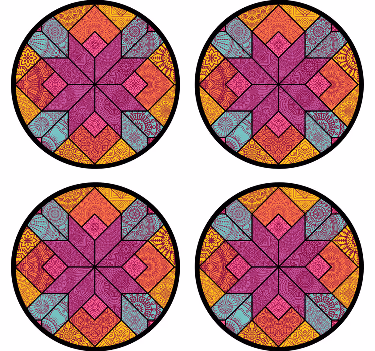 Vibrant geometric arrangement teksturirani podstavki - TenStickers