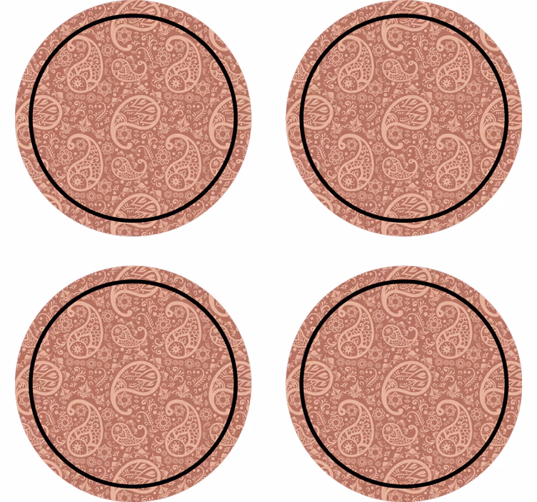 Paisley vzorec pijače coaster - TenStickers