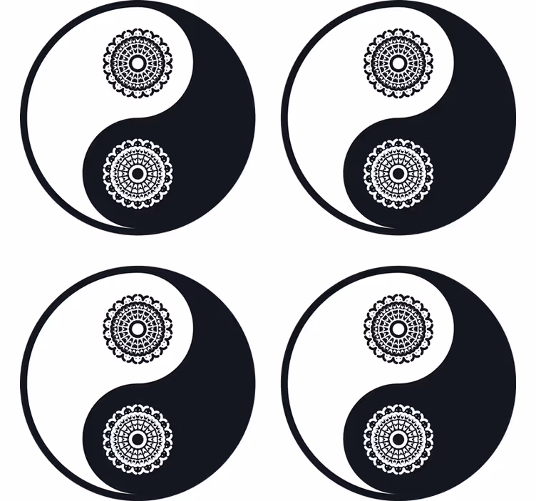 Obalna plovila ying yang paisley - TenStickers
