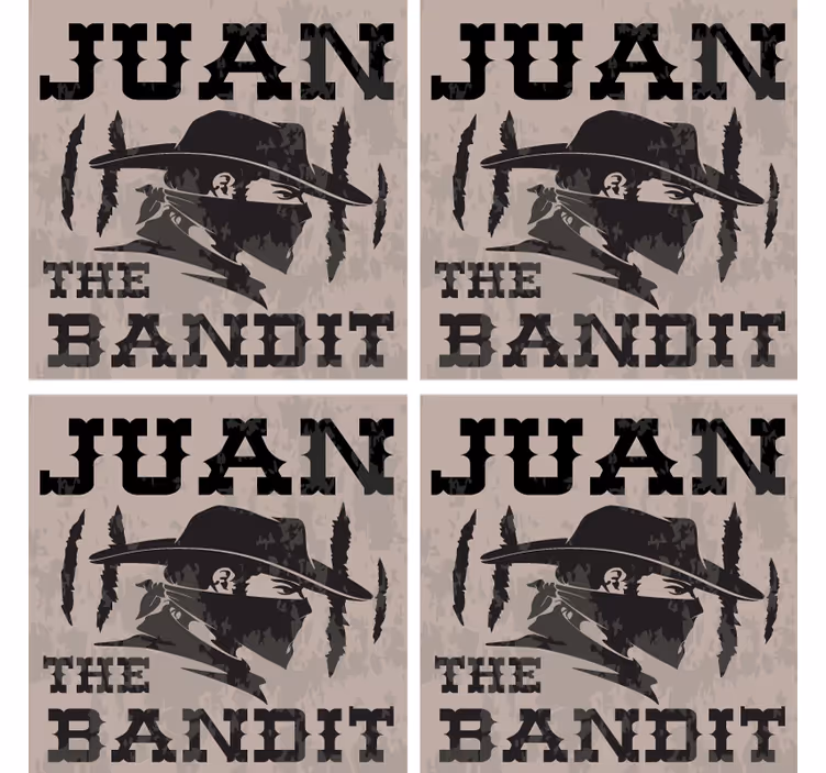 Bandit z imenom personalizirani podstavki - TenStickers