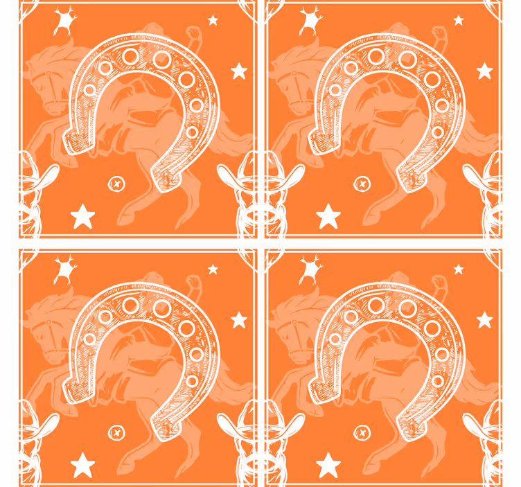 Podkev vzorec pijače coaster - TenStickers