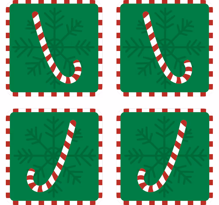 Sladkarije božični napitek podstavku - TenStickers