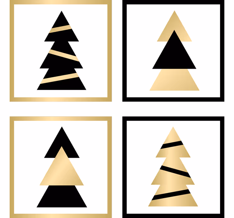 Božično eleganten drevesni vzorec pijača podstavek - TenStickers
