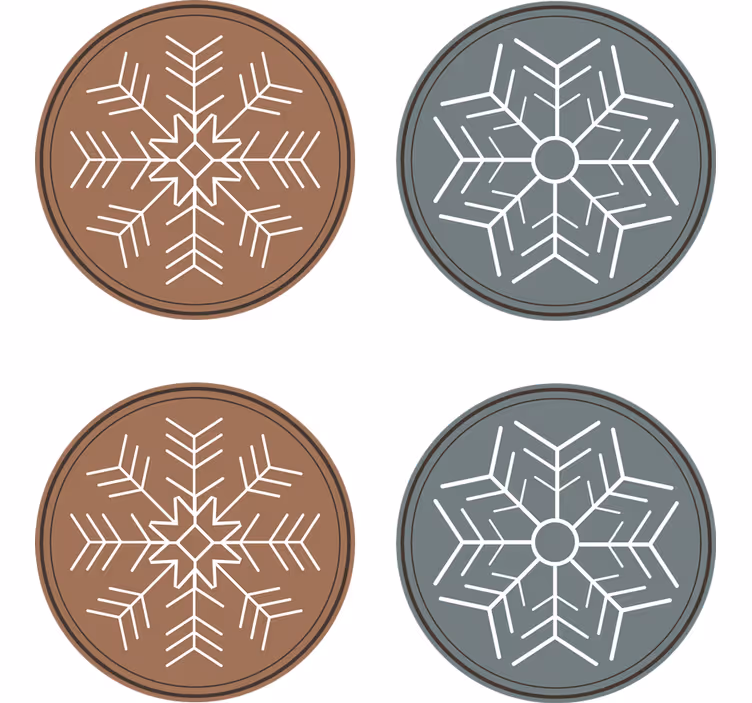 Snežinke vzorec coaster - TenStickers