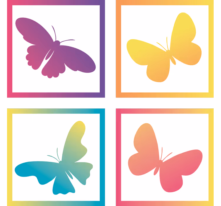 Gradient metulji podstavek za metulje - TenStickers
