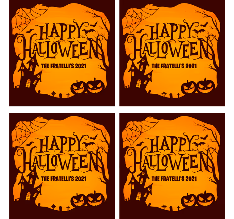 Spooky halloween celebration podstavek za kozarce - TenStickers