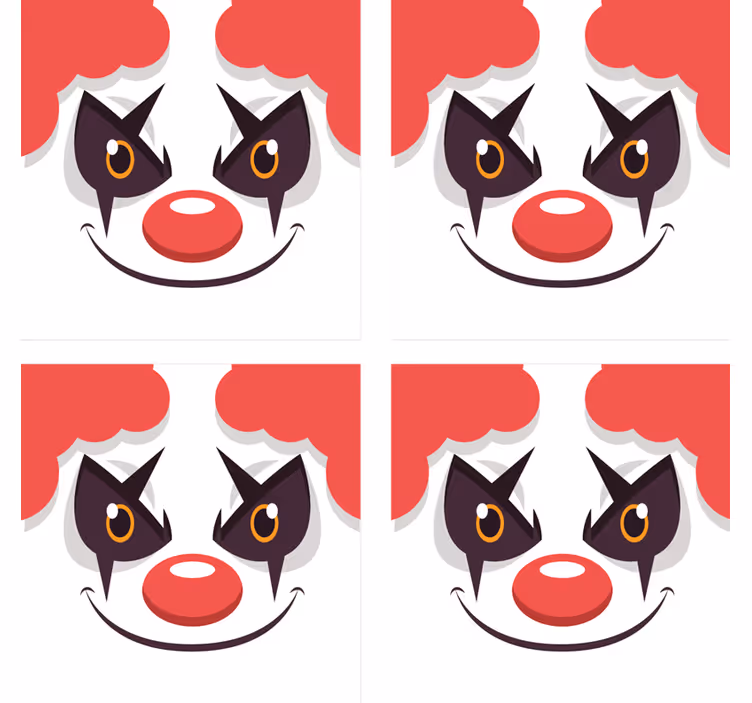 Slab klovn risanje podstavka za noč čarovnic - TenStickers