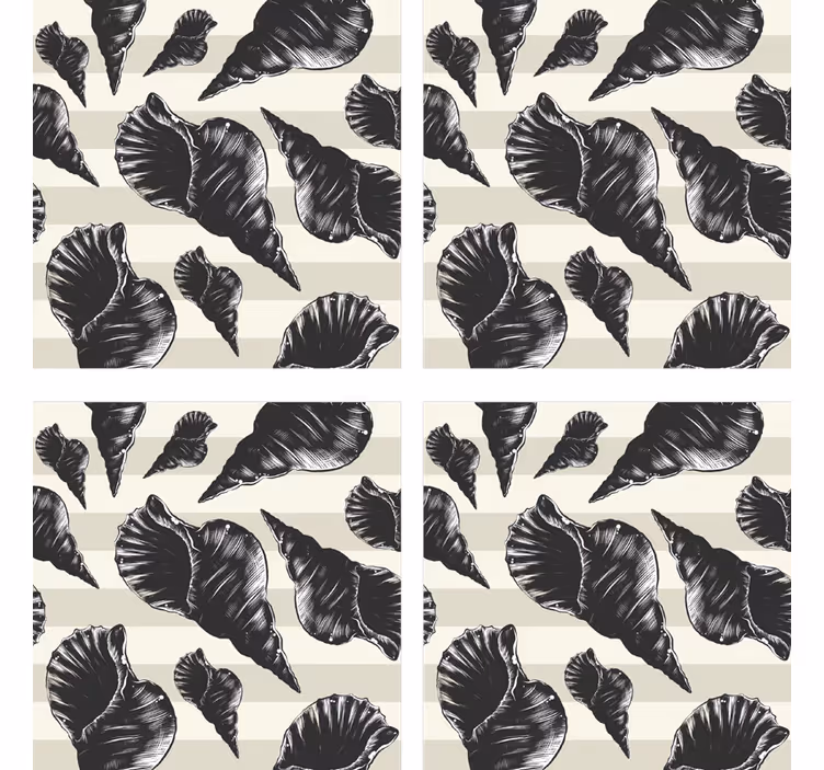 Elegant shell patterns podstavki z teksturo - TenStickers