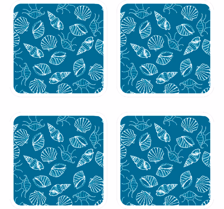 Shell patterns background s podstavki z teksturo - TenStickers