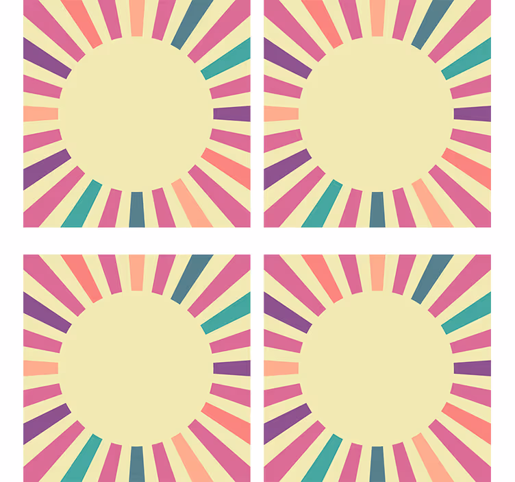 Geometric circular element podstavki za kozarce moderne - TenStickers