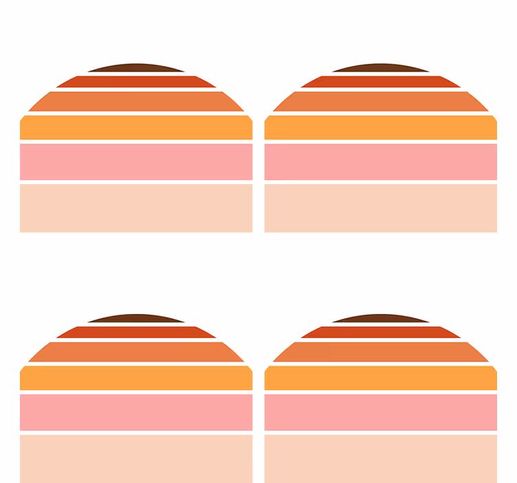 Layered color shape podstavki s teksturnim učinkom - TenStickers