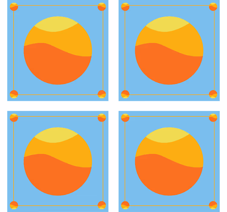 Vibrant circular color fields podstavki z teksturo - TenStickers