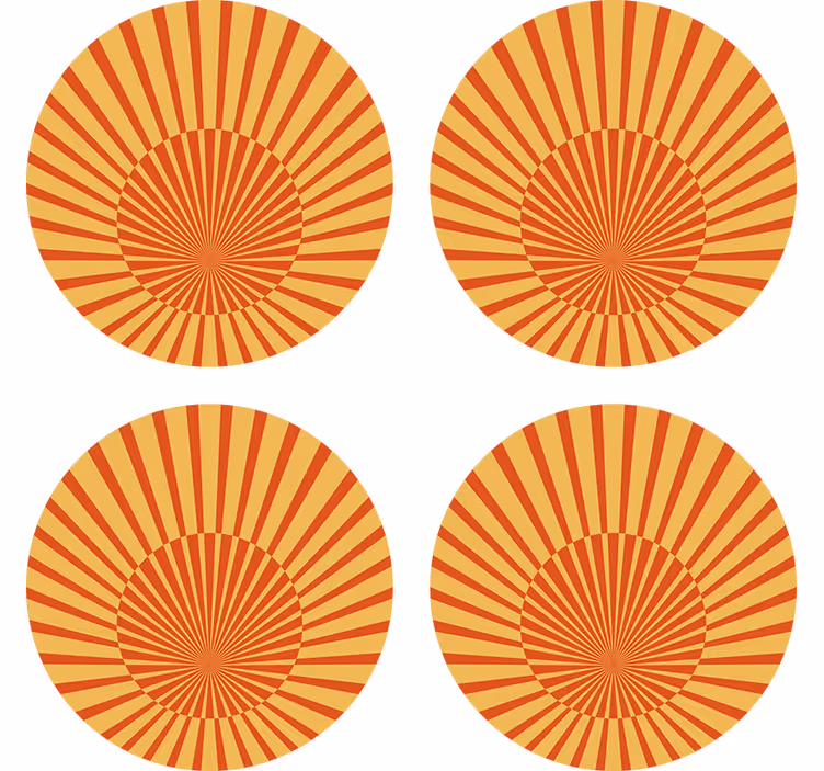 Radiant sunburst pattern podstavki s teksturnim učinkom - TenStickers