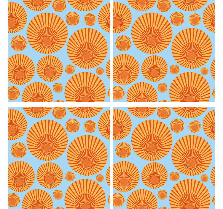 Radiant circular patterns podstavki z teksturnim učinkom - TenStickers