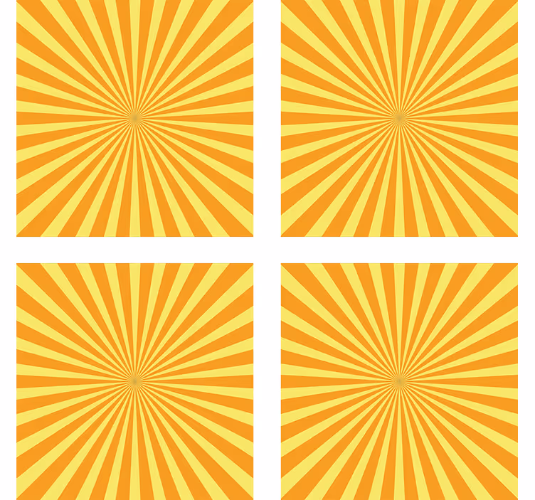 Luminous sunburst motif podstavki s teksturo - TenStickers