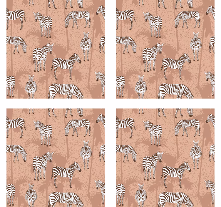 Podstavke za kozarce sodobni zebra teksturirana površina - TenStickers