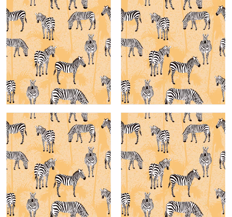 Zebra pattern background podstavek za kozarce geeky - TenStickers