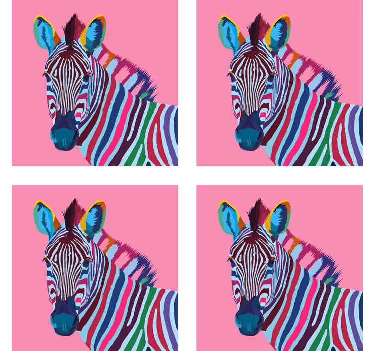 Zebra pop art zebra podstavek - TenStickers