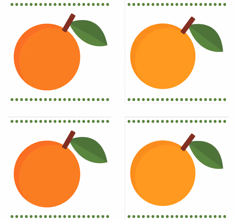 Risanka art oranžni podstavki iz citrusov - TenStickers