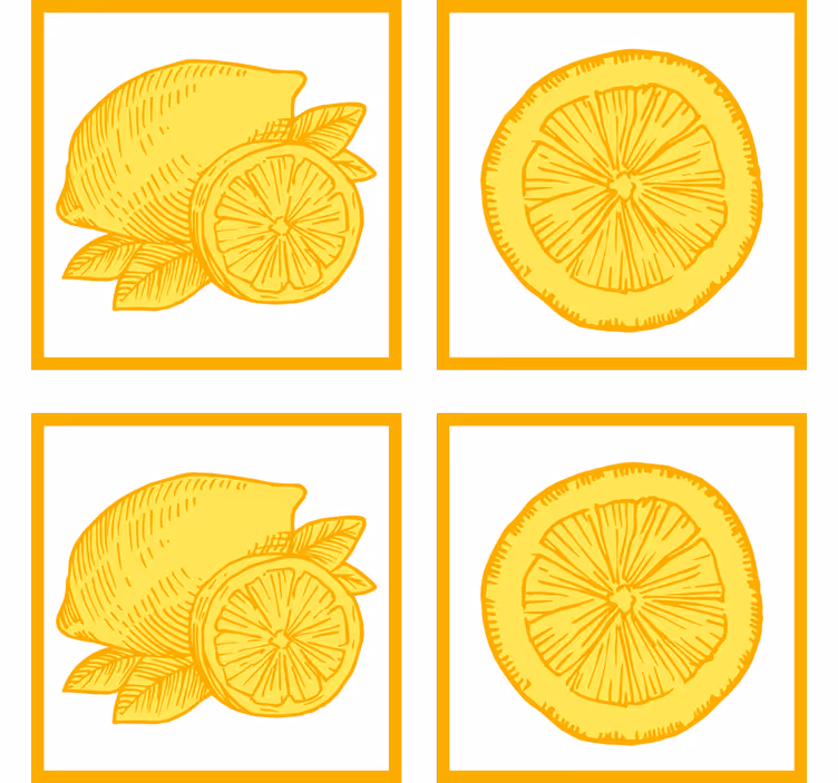 Podstavek za citruse iz pomaranče in limone - TenStickers