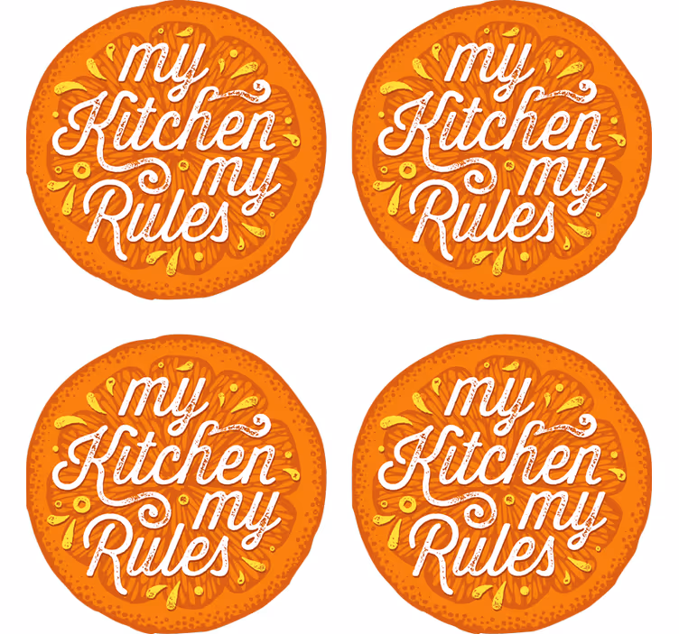 Kitchen rules text podstavek za kozarce pivo - TenStickers