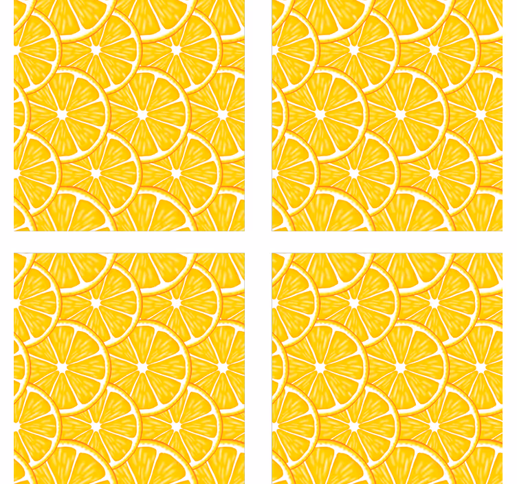 Citrus slice concept podstavki s teksturnim učinkom - TenStickers
