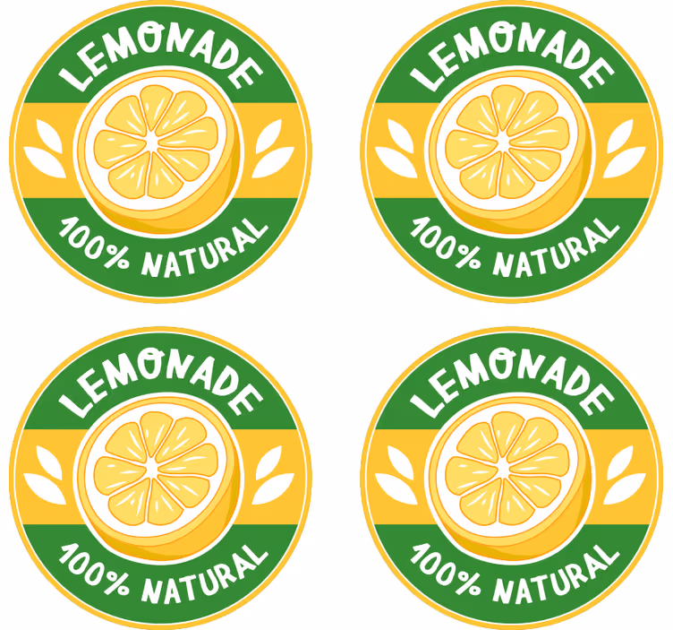 Podstavek za kozarce s citati naravna limonina rezina - TenStickers