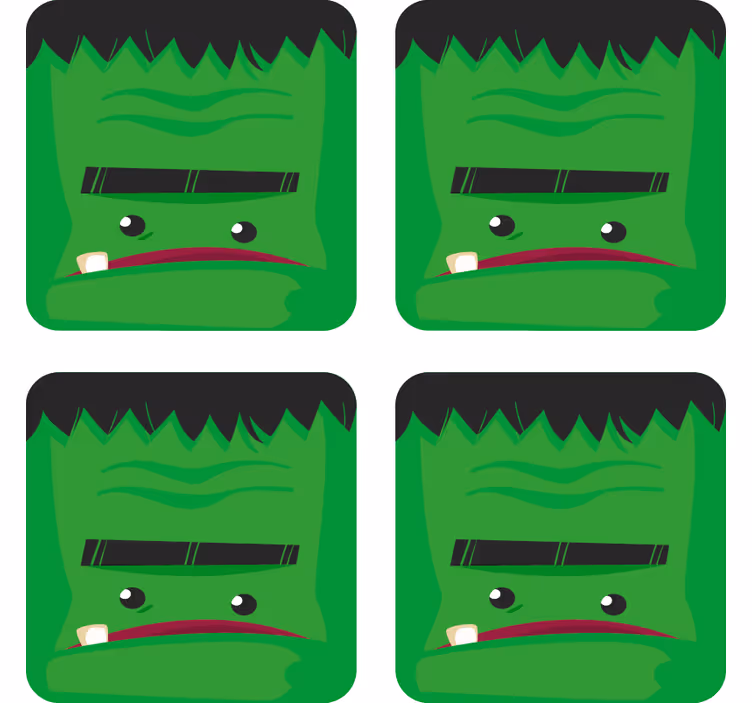 Frankenstein monster illustration podstavek za kozarce - TenStickers