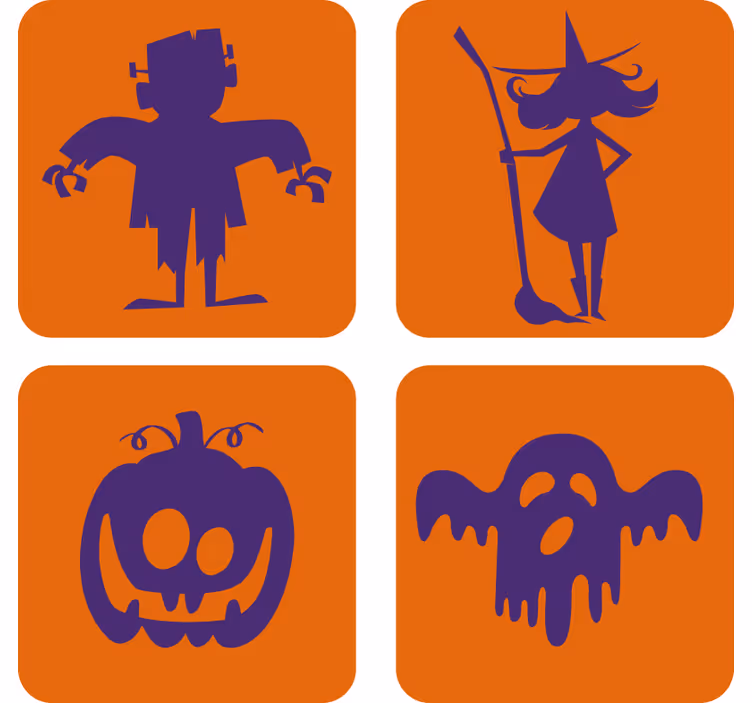 Podstavek za kozarce halloween frankenstein - TenStickers