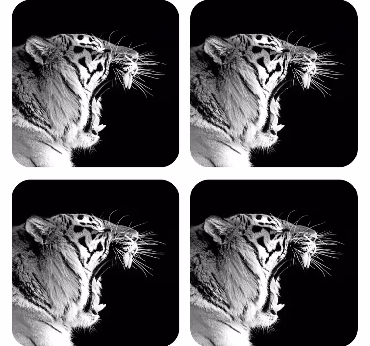 Majestic tiger profile geeky podstavek za kozarce - TenStickers