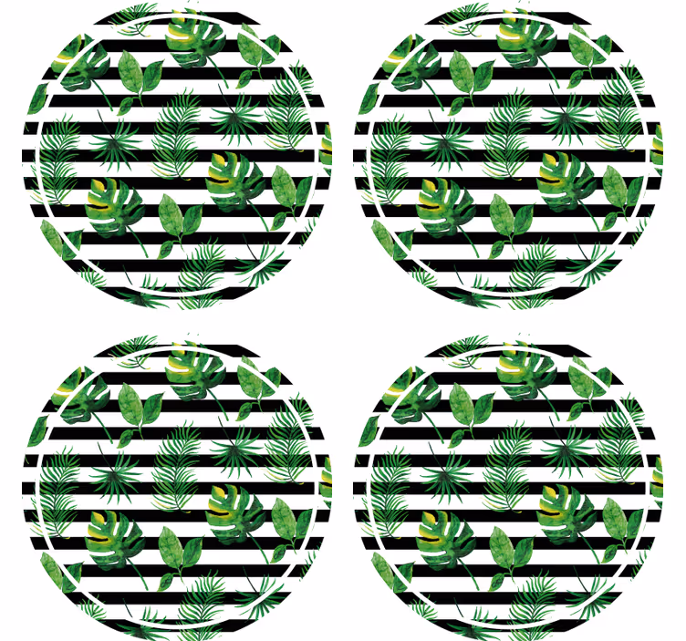 Tropical leaf idea podstavki s teksturnim učinkom - TenStickers