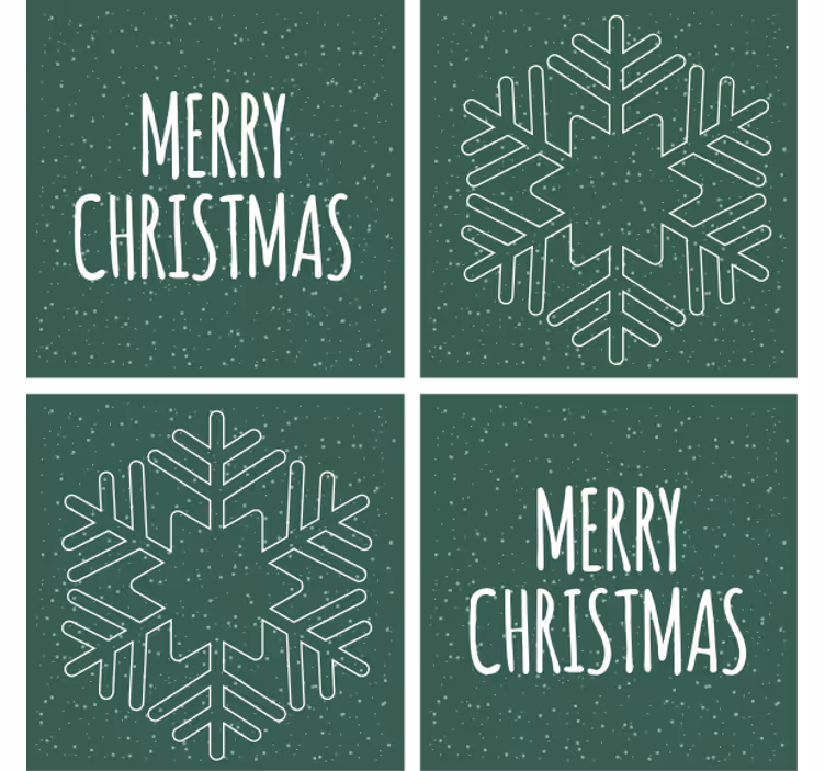 Celebratory snowflake motif božične podstavke za kozarce - TenStickers