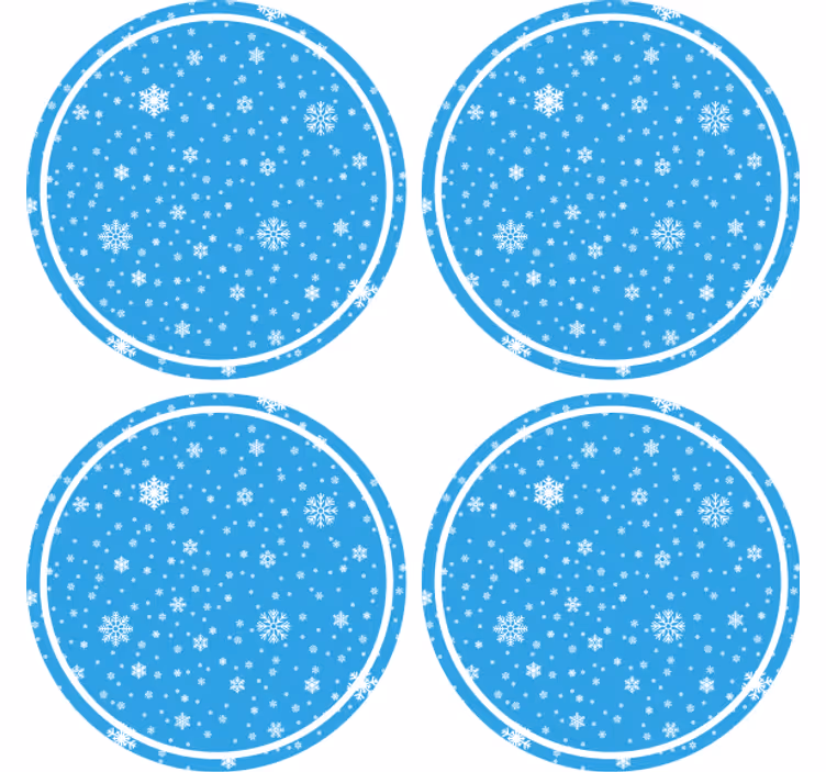 Veselo naj bo sneg božični podstavek - TenStickers