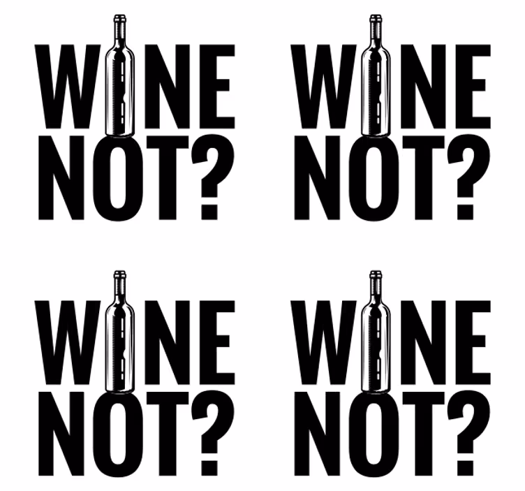 Vino ne steklenice za podstavek - TenStickers
