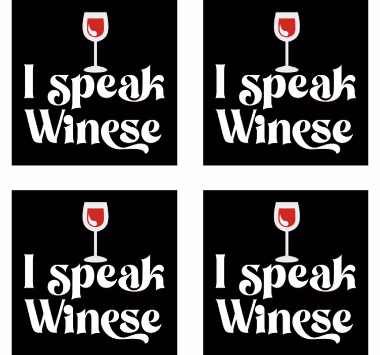 Wine glass humor podstavek za kozarce piva - TenStickers