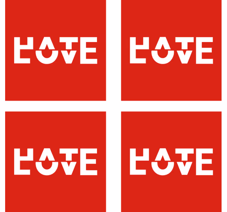 Bold typography expression podstavek za kozarce - TenStickers