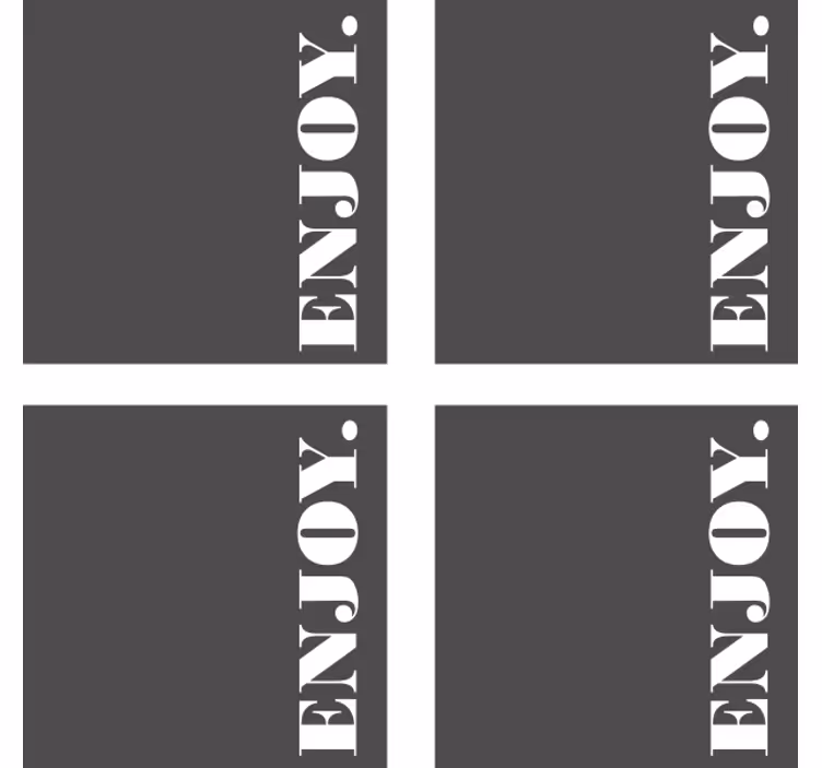 Dark gray textured enjoy podstavek za kozarce - TenStickers