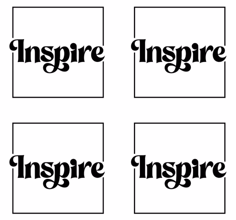Bold inspire typography podstavek za kozarce s citati - TenStickers