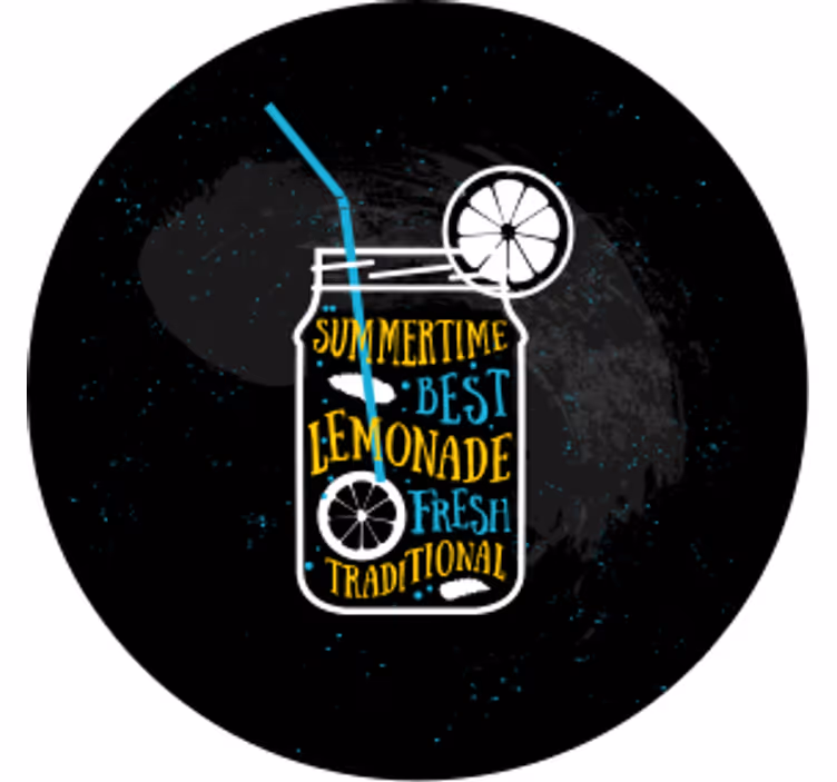 Podstavke za kozarce sodobni osvežujoča limonada - TenStickers
