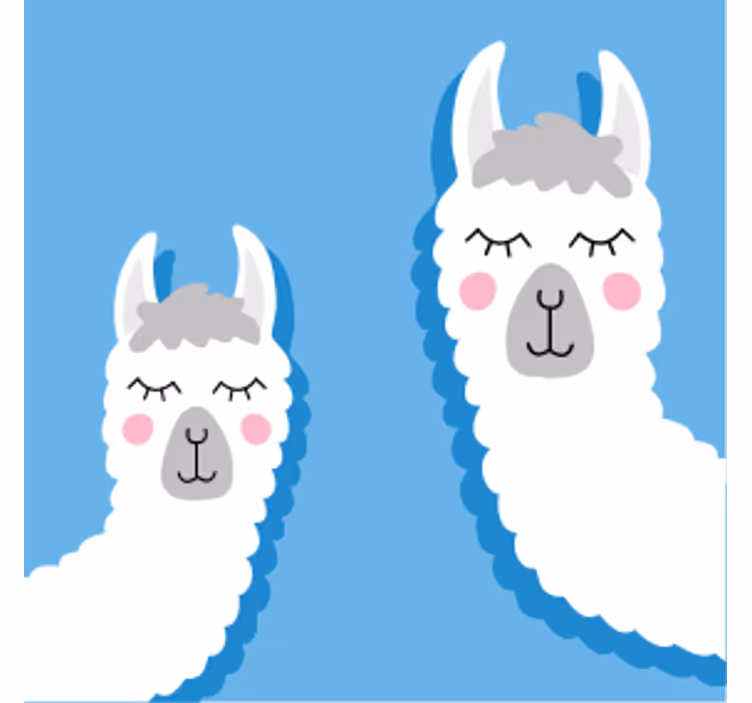 Igrivi liki lam za geeky podstavke za kozarce - TenStickers