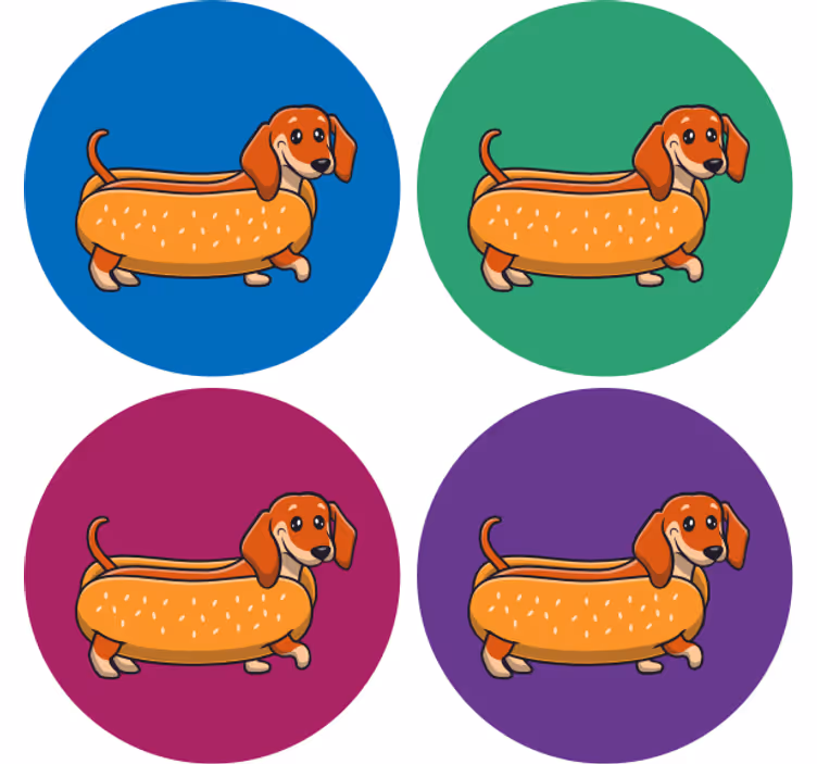 Jazbečar kuža sodoben podstavek za pijačo - TenStickers