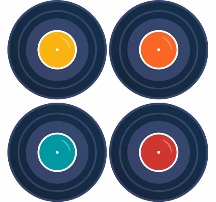 Glasbeni vinil vintage podstavek - TenStickers
